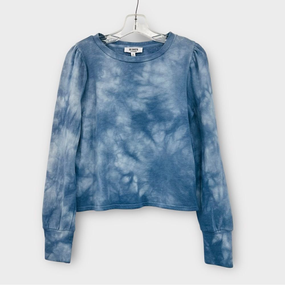 BB Dakota Groove Thing Sweatshirt in Blue Tie-Dye Women’s Size S NWT - Picture 6 of 10